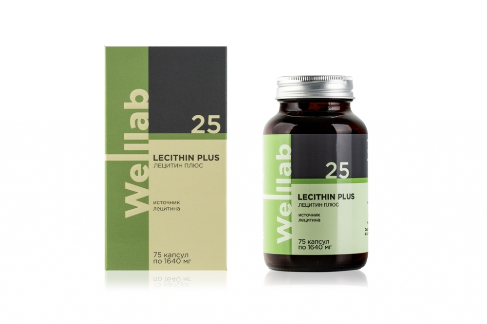 Welllab LECITHIN PLUS, 75 капсул